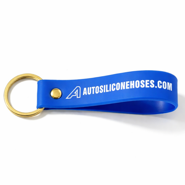 Silicone Loop Key Ring Red