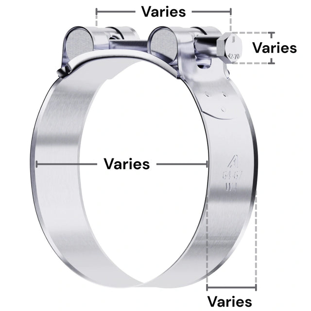 Assorted T-Bolt Hose Clamps