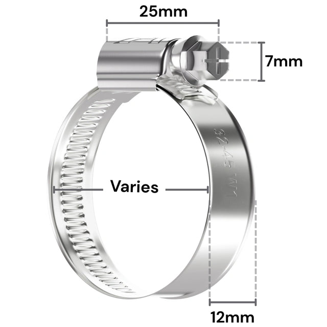 Worm Drive Hose Clip