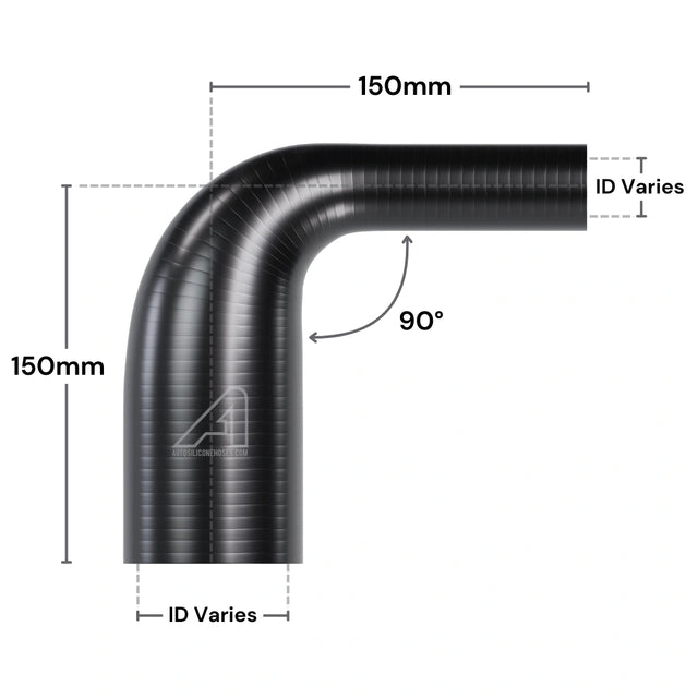 Silicone 90 Degree Reducing Hose