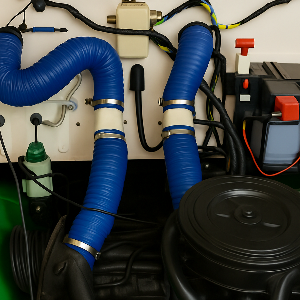 Silicone Heater Duct Upgrade Kit For Citroen 2CV Right Hand Drive 602cc Blue