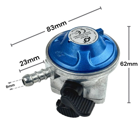 Low Pressure 21mm Butane Clip On Gas Regulator 28mbar