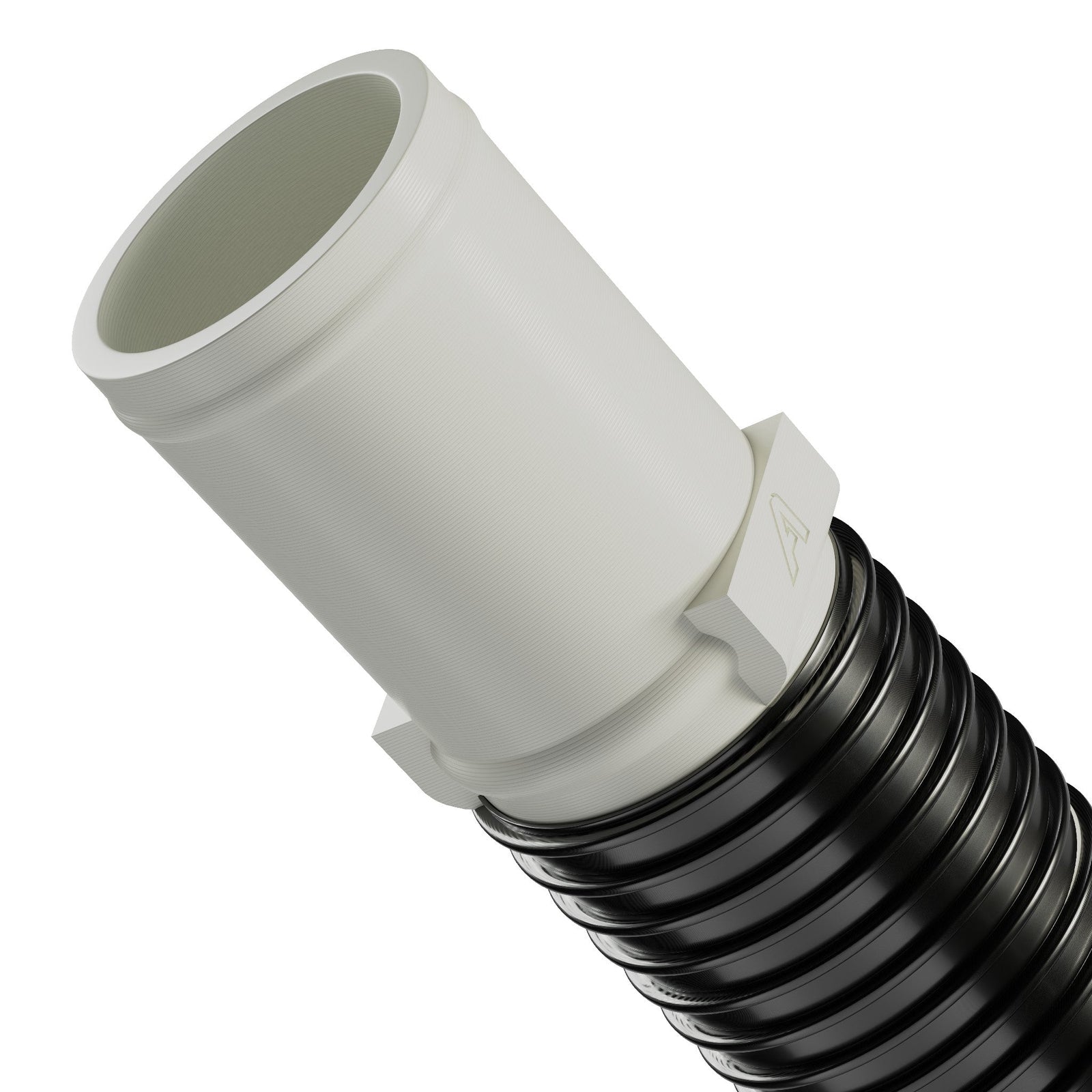 Plastic Straight Joiner For PVC Corrugated Hose White