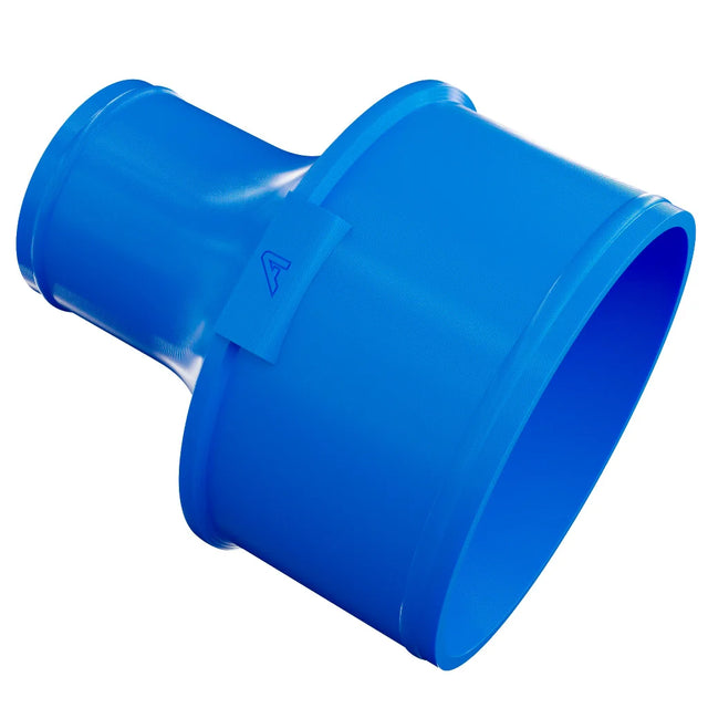 Plastic Straight Reducing Joiner For Polyurethane Ducting Blue