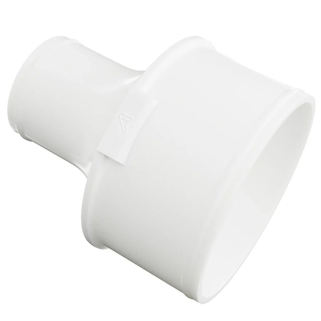 Plastic Straight Reducing Joiner For Polyurethane Ducting White