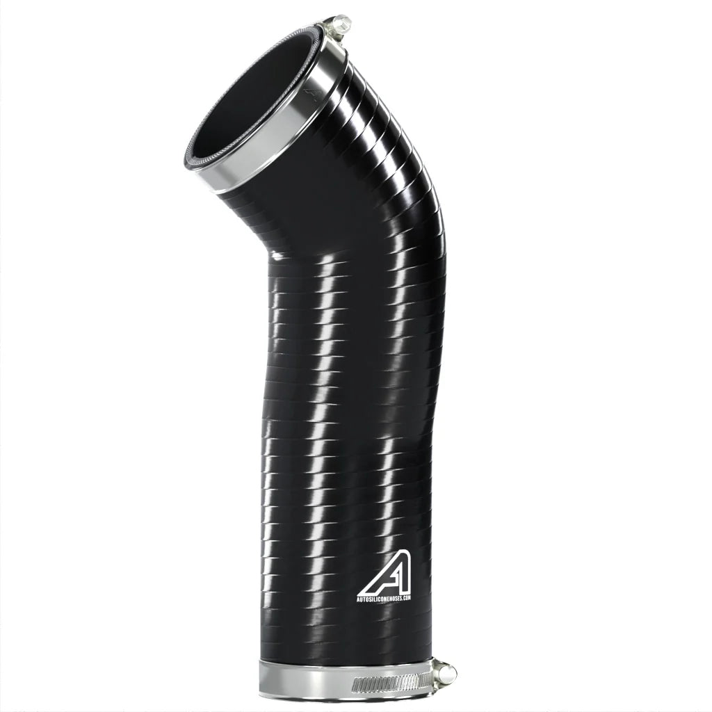 Silicone Resonator Turbo Intake Hose For Volvo Black Yes (2 x Worm Drive Stainless Clips)