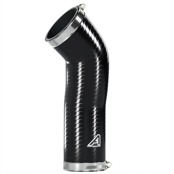 Silicone Resonator Turbo Intake Hose For Volvo Black Yes (2 x Worm Drive Stainless Clips)