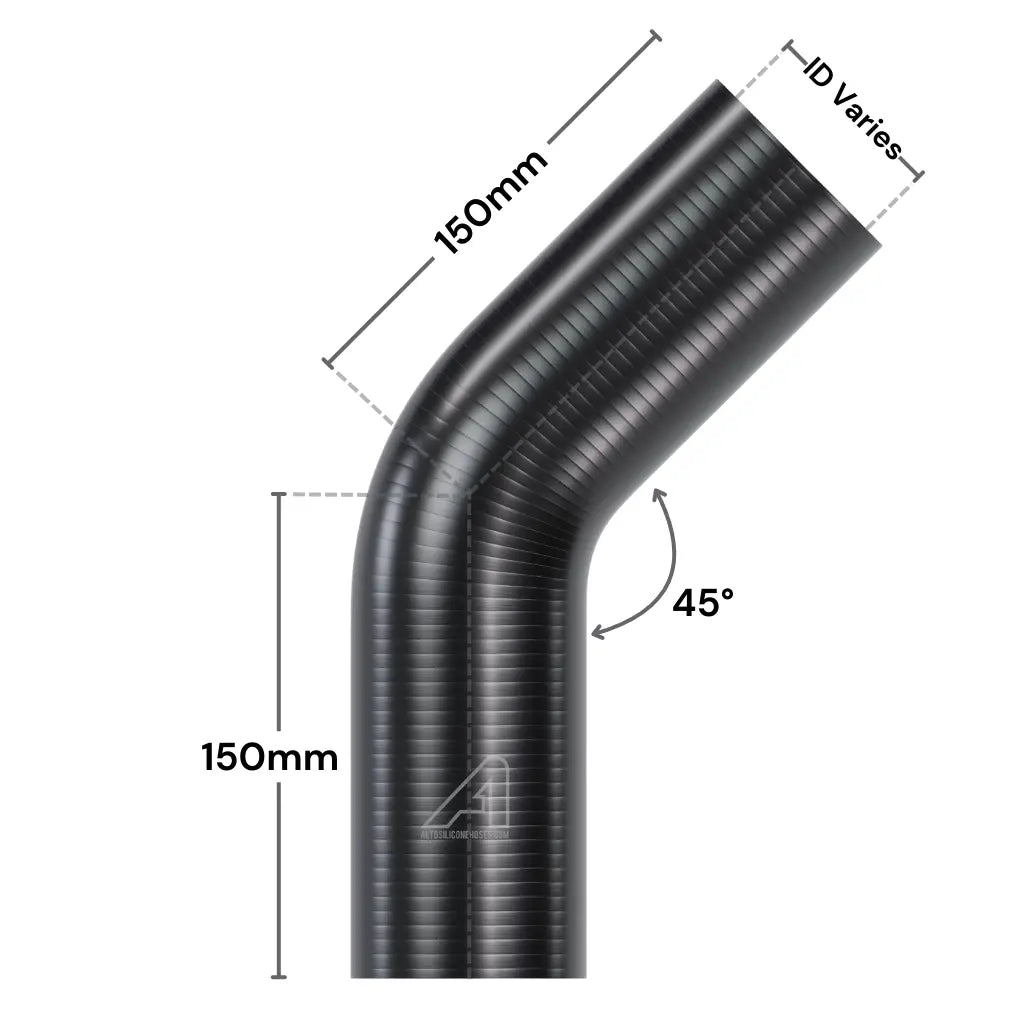 Silicone 45 Degree Hose